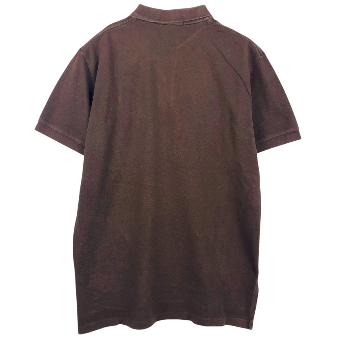 Ralph Lauren POLO by Ralph Lauren short sleeve polo shirt, men's size L cotton dark chocolate Vintage Second Hand