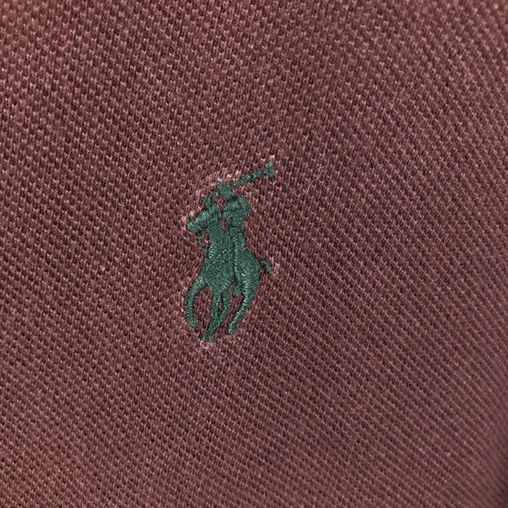 Ralph Lauren POLO by Ralph Lauren short sleeve polo shirt, men's size L cotton dark chocolate Vintage Second Hand