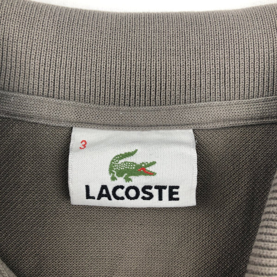 Lacoste LACOSTE short sleeve polo shirt size 3, men's size S cotton gray type Vintage Second Hand