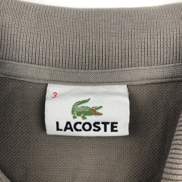Lacoste LACOSTE short sleeve polo shirt size 3, men's size S cotton gray type Vintage Second Hand