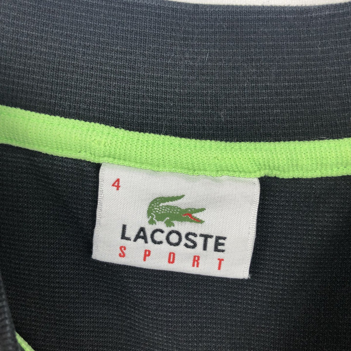 Lacoste LACOSTE SPORT short sleeve polo shirt, men's size M cotton black type Vintage Second Hand