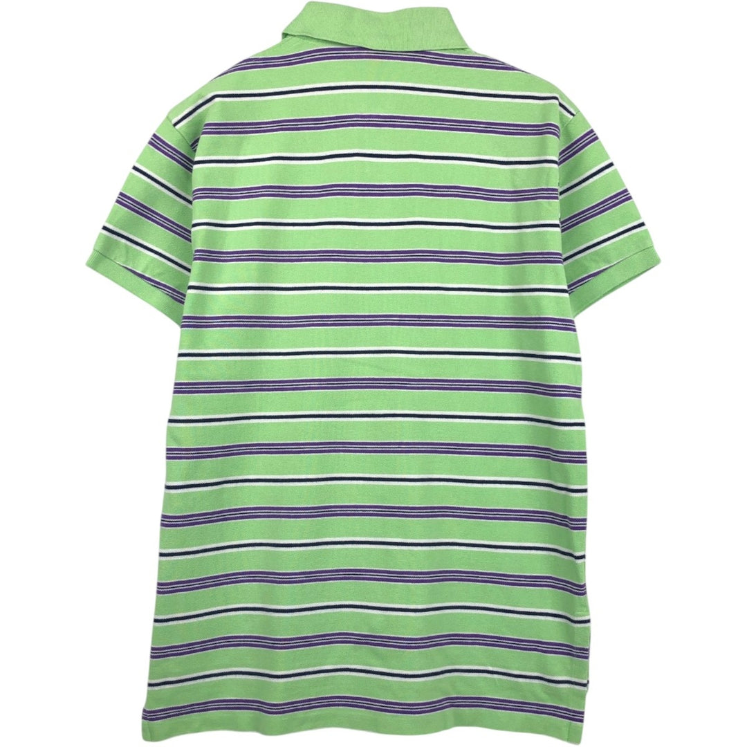 Ralph Lauren POLO by Ralph Lauren CUSTOM FIT Multi-border short sleeve border polo shirt Men's M size cotton Mint green Vintage Second Hand