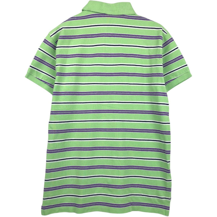 Ralph Lauren POLO by Ralph Lauren CUSTOM FIT Multi-border short sleeve border polo shirt Men's M size cotton Mint green Vintage Second Hand