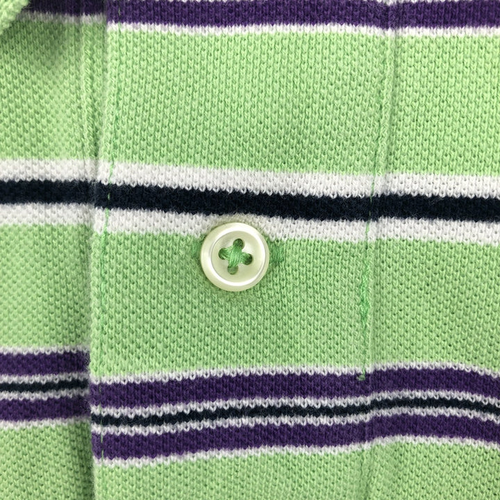 Ralph Lauren POLO by Ralph Lauren CUSTOM FIT Multi-border short sleeve border polo shirt Men's M size cotton Mint green Vintage Second Hand