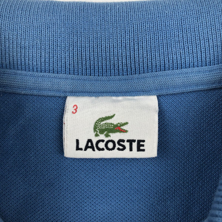 Lacoste LACOSTE short sleeve polo shirt size 3, men's size S cotton blue type Vintage Second Hand