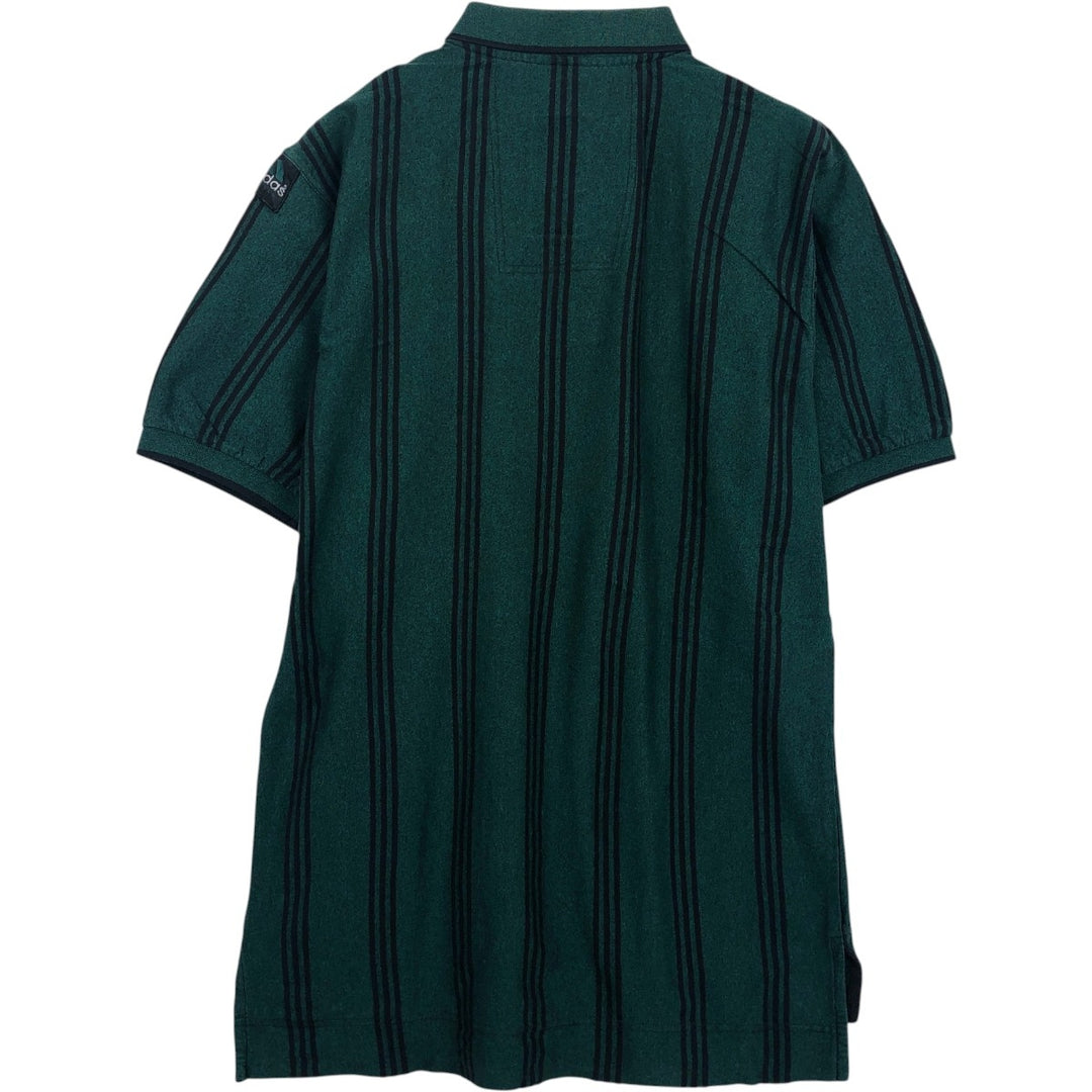 90'S Adidas EQUIPMENT Short-Sleeve Striped Polo Shirt, Men's Size M (approx.), Vintage cotton green type Vintage Second Hand