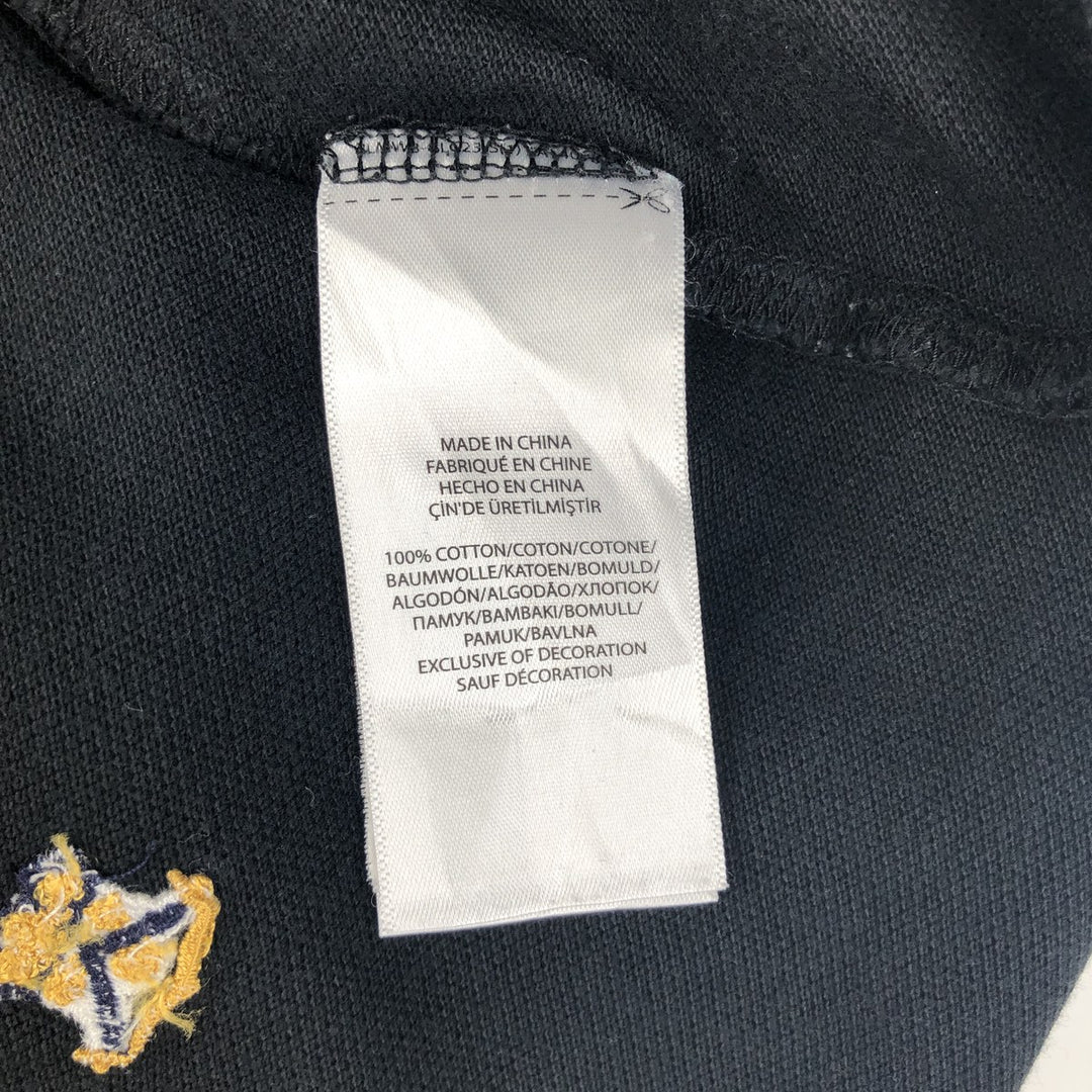 Ralph Lauren POLO RALPH LAUREN CUSTOM SLIM FIT all-over print short-sleeved polo shirt, men's size XL (approx.) cotton black type Vintage Second Hand