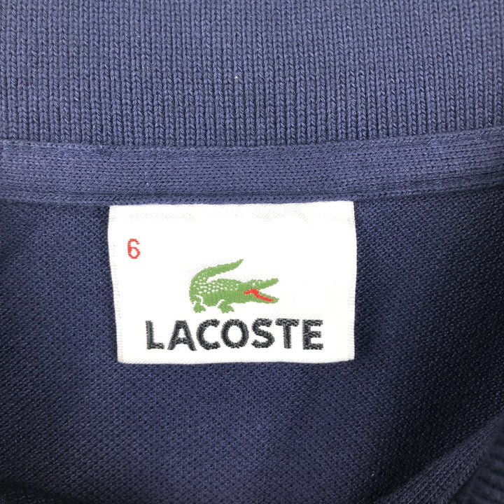Lacoste LACOSTE Short Sleeve Polo Shirt Size 6 Men's XL cotton navy blue type Vintage Second Hand