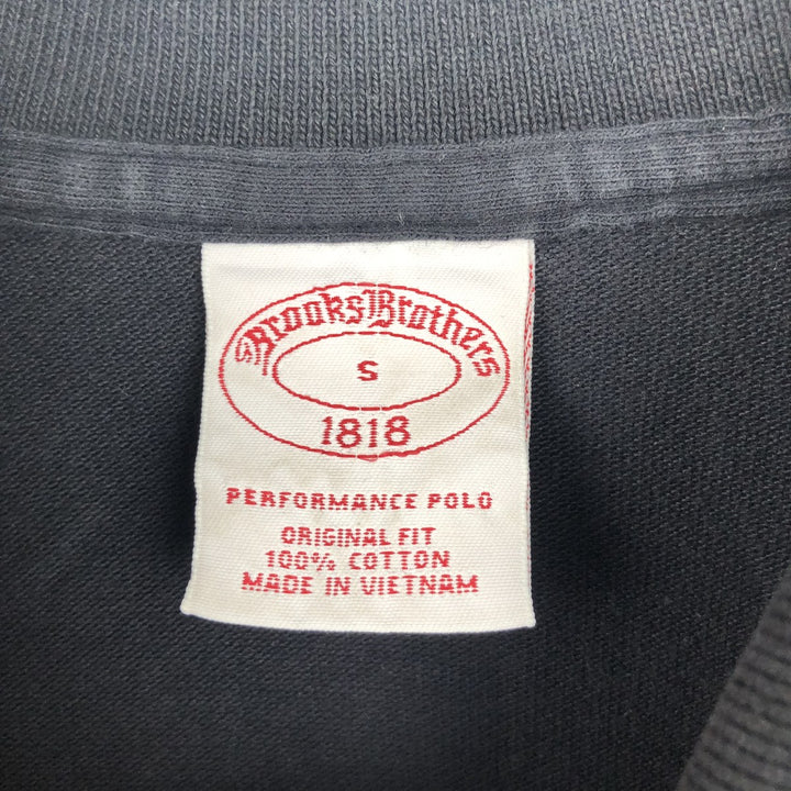 Brooks Brothers 1818 short sleeve polo shirt, size S for men cotton black type Vintage Second Hand