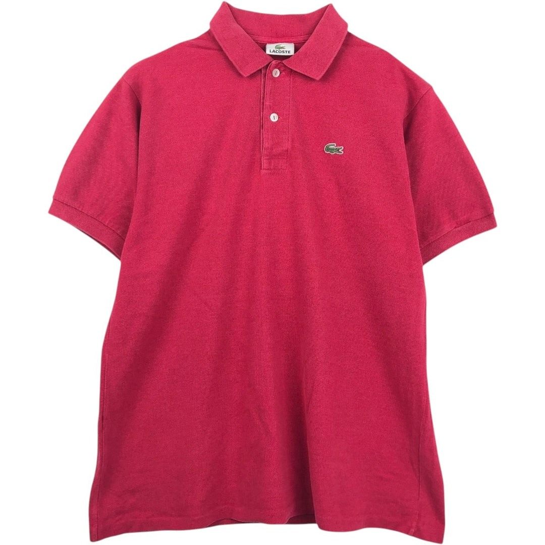Lacoste LACOSTE Short Sleeve Polo Shirt Size 5 Men's L cotton Red type red-purple Vintage Second Hand