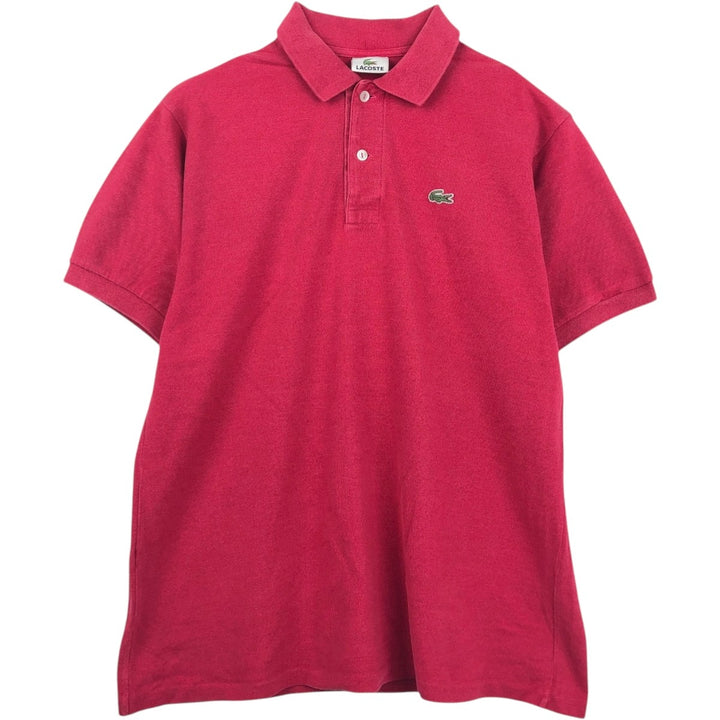 Lacoste LACOSTE Short Sleeve Polo Shirt Size 5 Men's L cotton Red type red-purple Vintage Second Hand