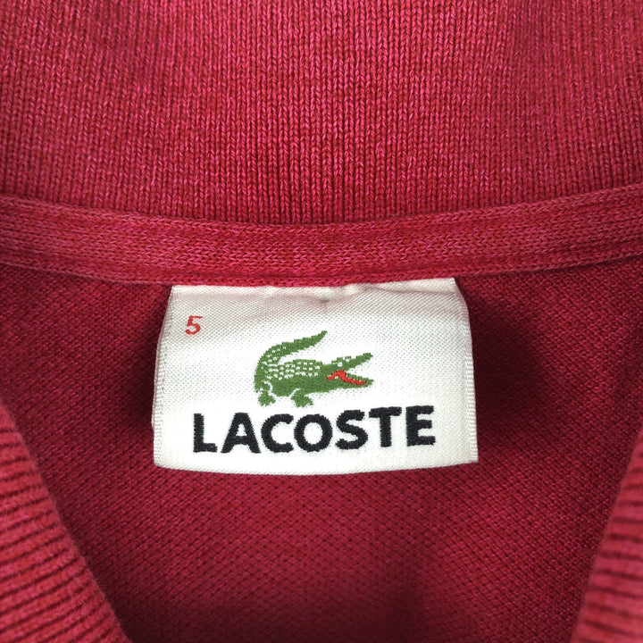 Lacoste LACOSTE Short Sleeve Polo Shirt Size 5 Men's L cotton Red type red-purple Vintage Second Hand