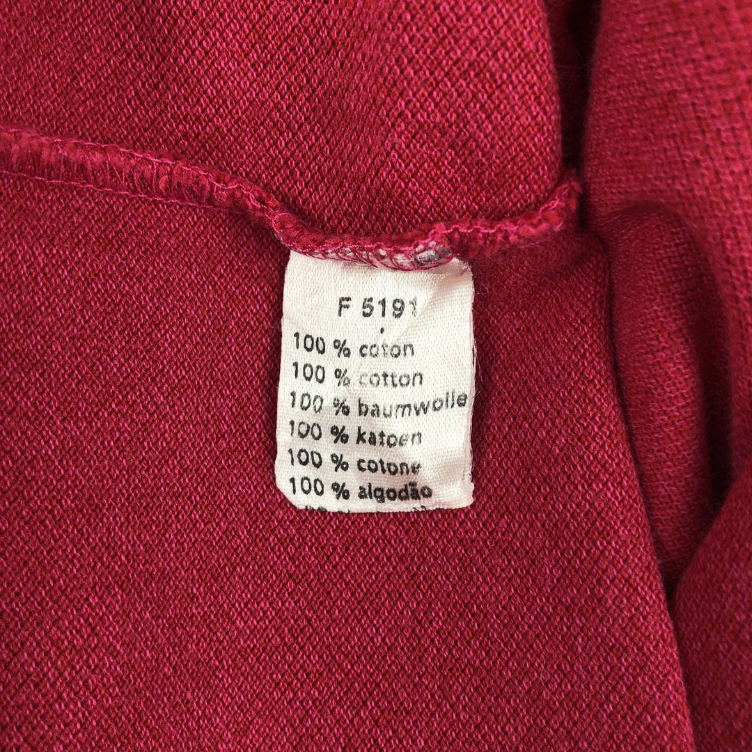 Lacoste LACOSTE Short Sleeve Polo Shirt Size 5 Men's L cotton Red type red-purple Vintage Second Hand