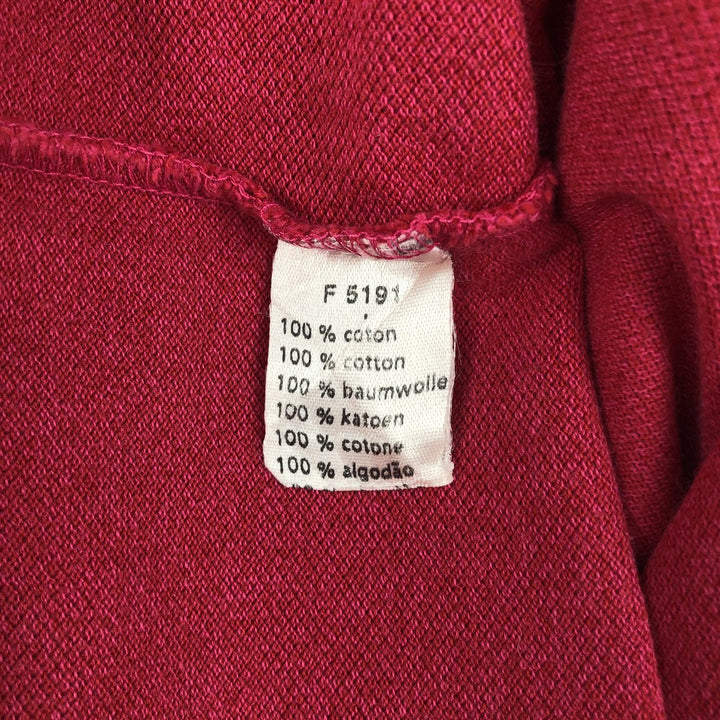 Lacoste LACOSTE Short Sleeve Polo Shirt Size 5 Men's L cotton Red type red-purple Vintage Second Hand