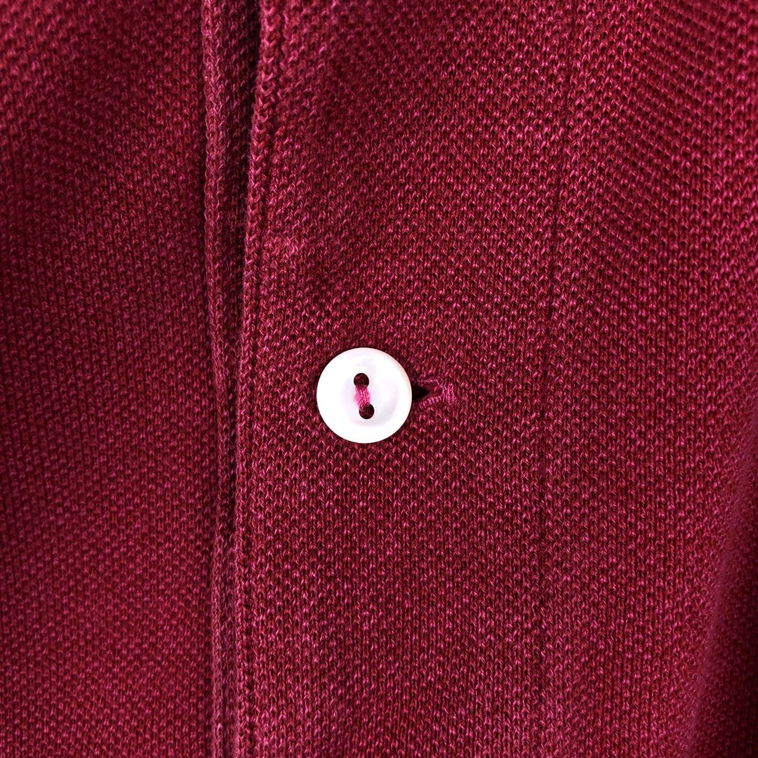 Lacoste LACOSTE Short Sleeve Polo Shirt Size 5 Men's L cotton Red type red-purple Vintage Second Hand