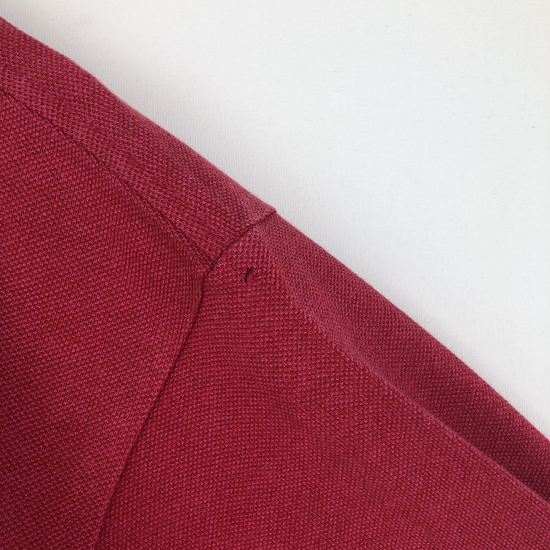 Lacoste LACOSTE Short Sleeve Polo Shirt Size 5 Men's L cotton Red type red-purple Vintage Second Hand