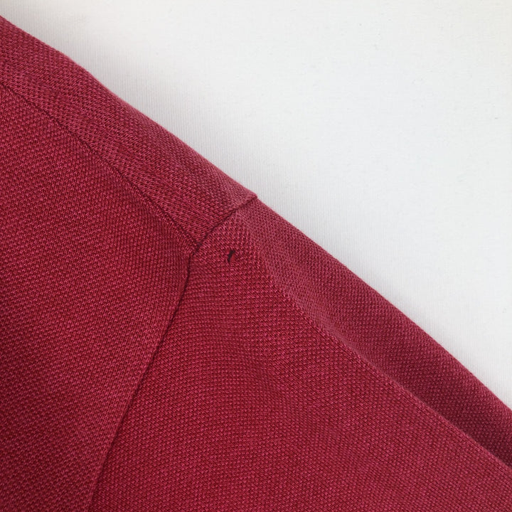 Lacoste LACOSTE Short Sleeve Polo Shirt Size 5 Men's L cotton Red type red-purple Vintage Second Hand