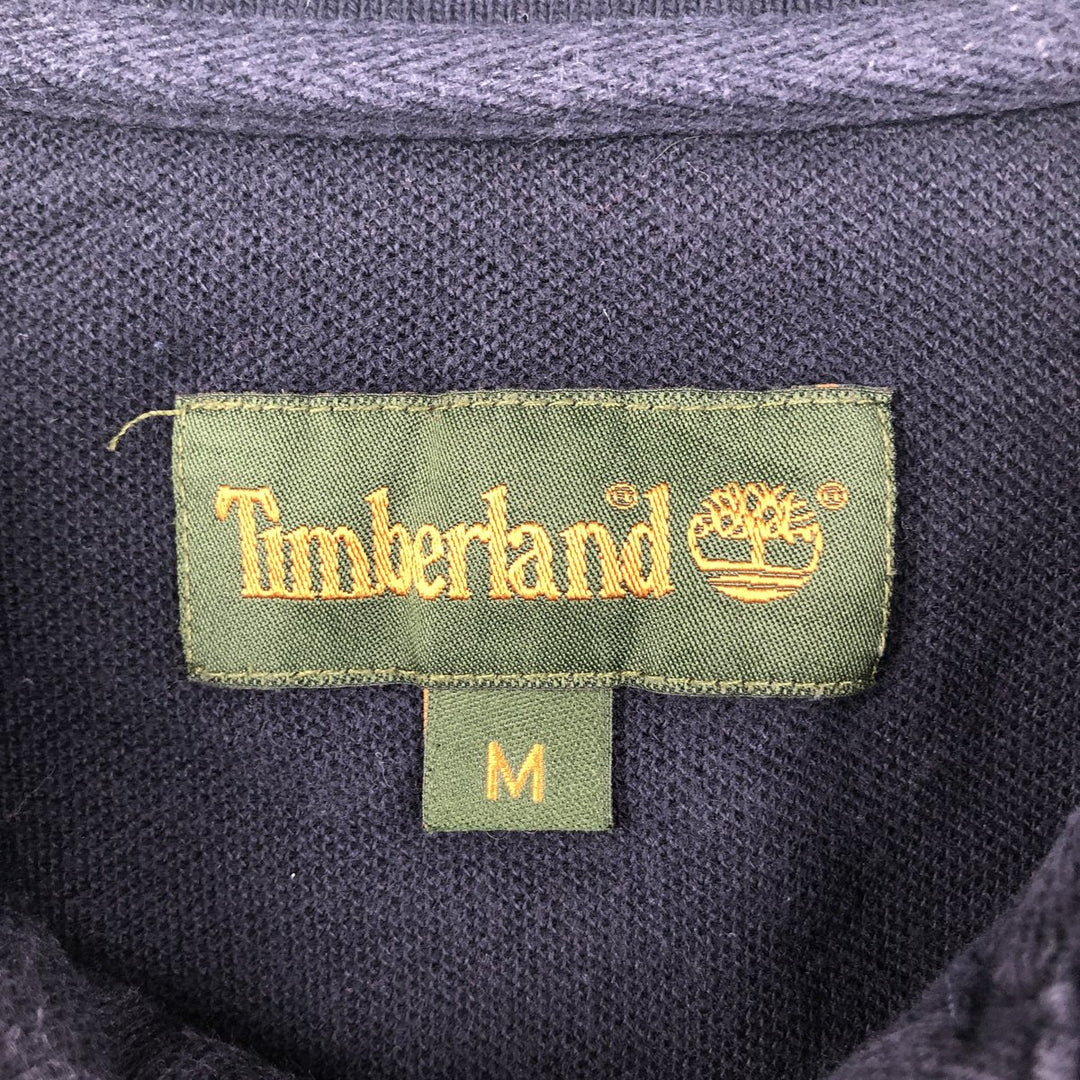 90s-00'S Timberland short-sleeved polo shirt, men's size M equivalent, vintage. cotton navy blue type Vintage Second Hand