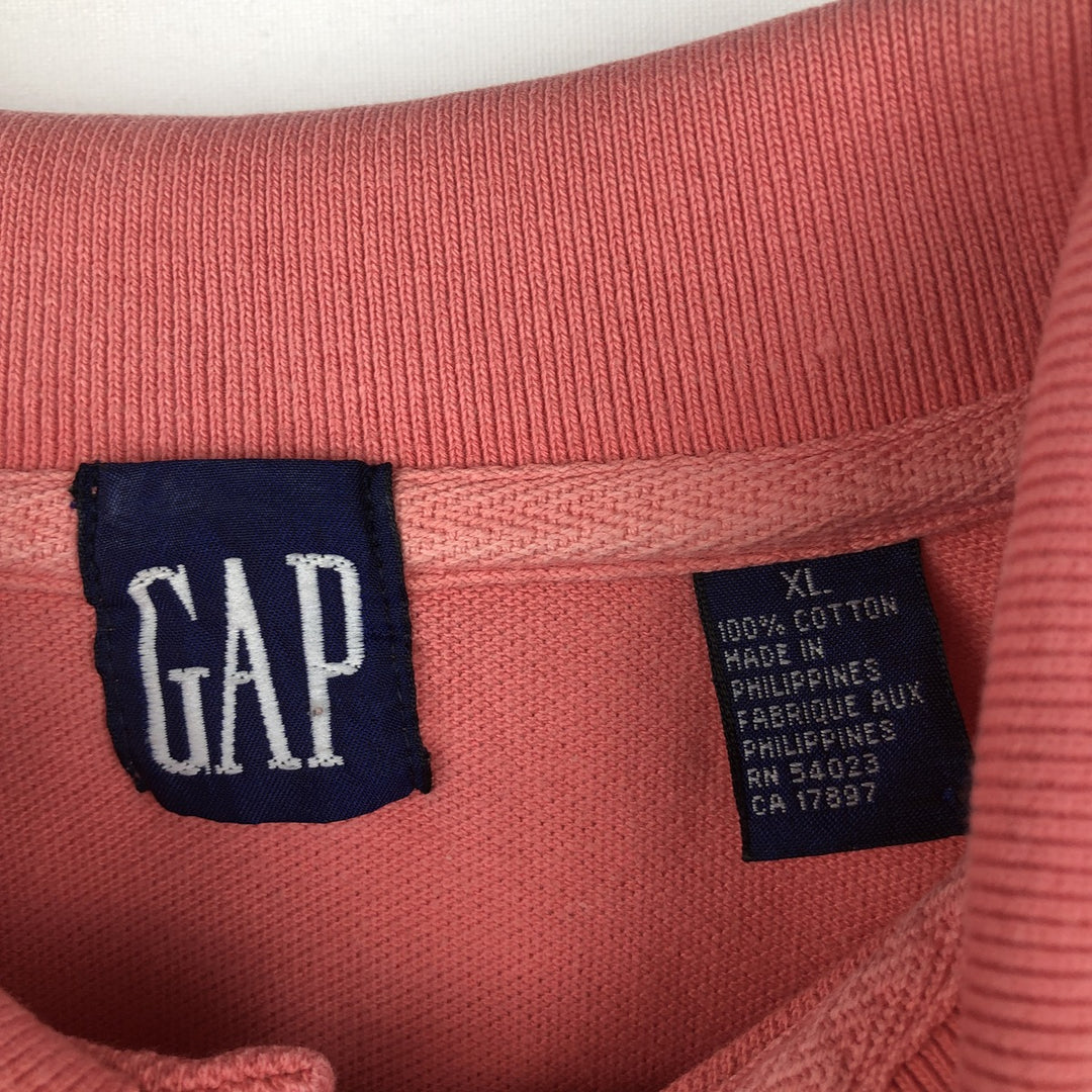 90'S GAP Old Gap Short-Sleeve Polo Shirt, Men's Size XL (Equivalent), Vintage cotton coral Vintage Second Hand