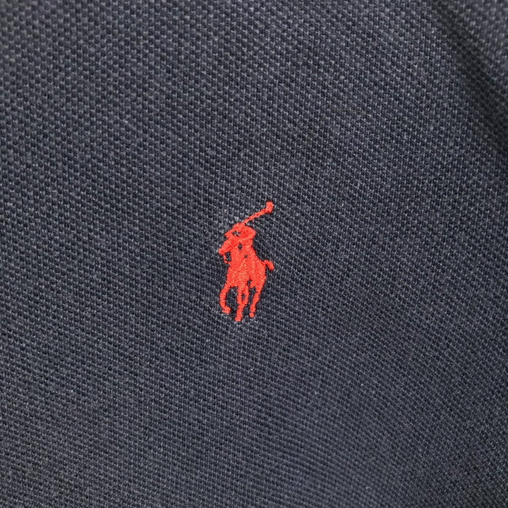 Ralph Lauren POLO by Ralph Lauren CUSTOM FIT short sleeve polo shirt, men's M size cotton navy blue type Vintage Second Hand