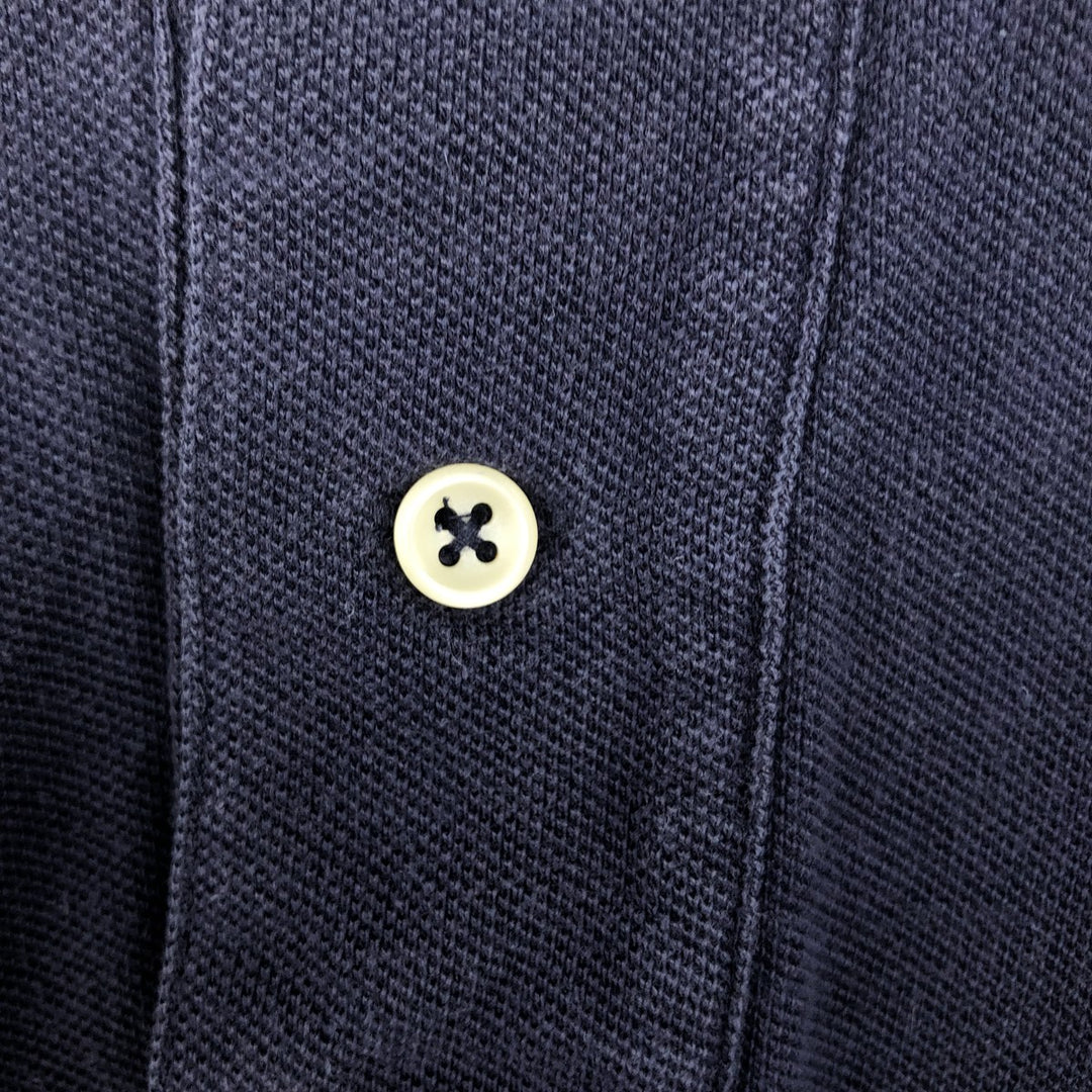 Ralph Lauren POLO by Ralph Lauren CUSTOM FIT short sleeve polo shirt, men's M size cotton navy blue type Vintage Second Hand