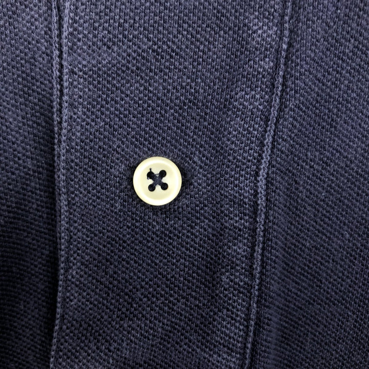 Ralph Lauren POLO by Ralph Lauren CUSTOM FIT short sleeve polo shirt, men's M size cotton navy blue type Vintage Second Hand