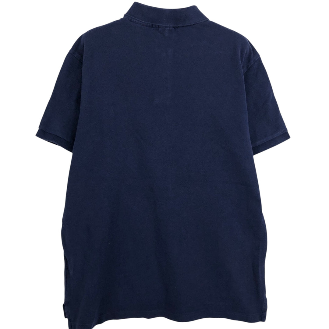 Ralph Lauren POLO by Ralph Lauren SLIM FIT Short-Sleeve Polo Shirt (Men's Size L equivalent) cotton navy blue type Vintage Second Hand