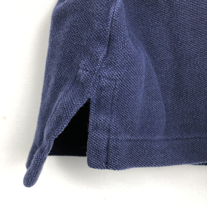 Ralph Lauren POLO by Ralph Lauren SLIM FIT Short-Sleeve Polo Shirt (Men's Size L equivalent) cotton navy blue type Vintage Second Hand