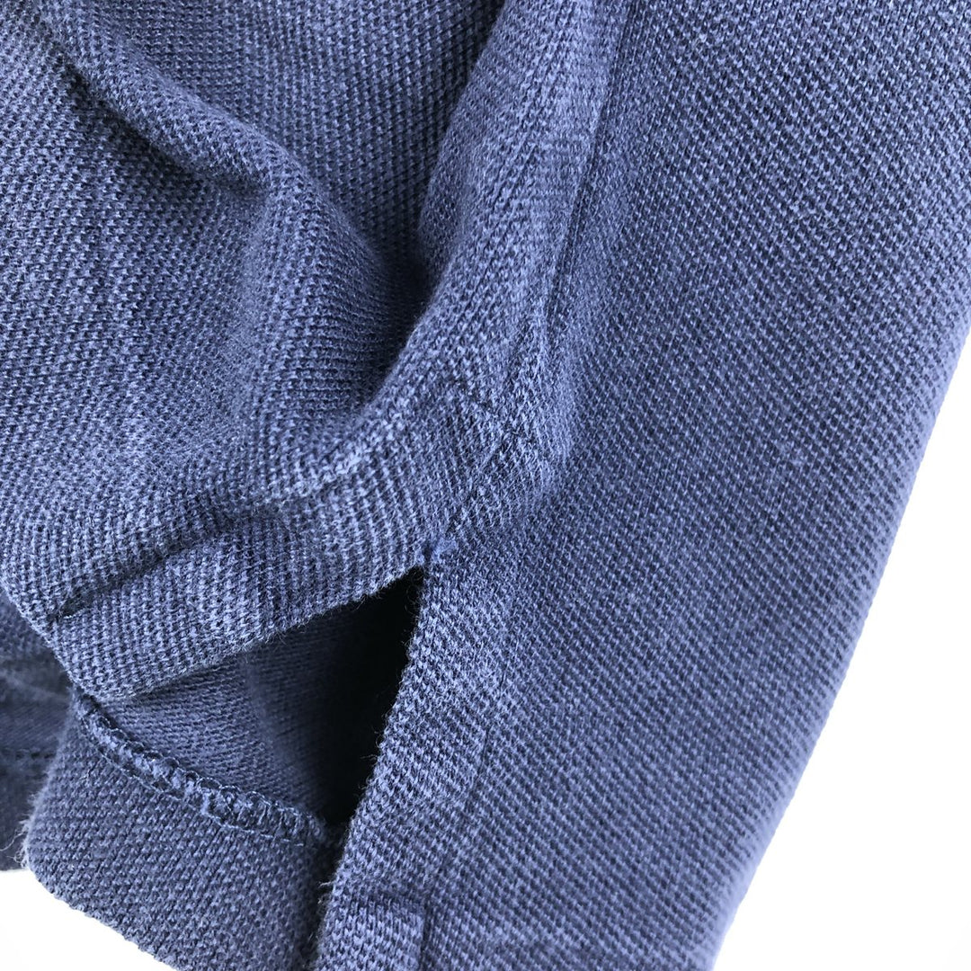 Ralph Lauren POLO by Ralph Lauren SLIM FIT Short-Sleeve Polo Shirt (Men's Size L equivalent) cotton navy blue type Vintage Second Hand