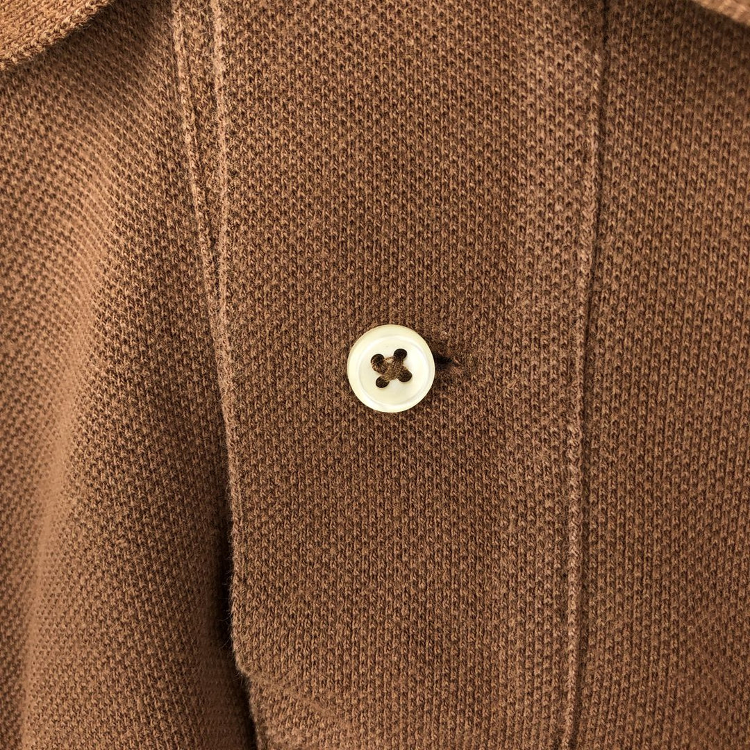 Ralph Lauren POLO by Ralph Lauren CUSTOM FIT short sleeve polo shirt, men's XL size cotton brown type Vintage Second Hand