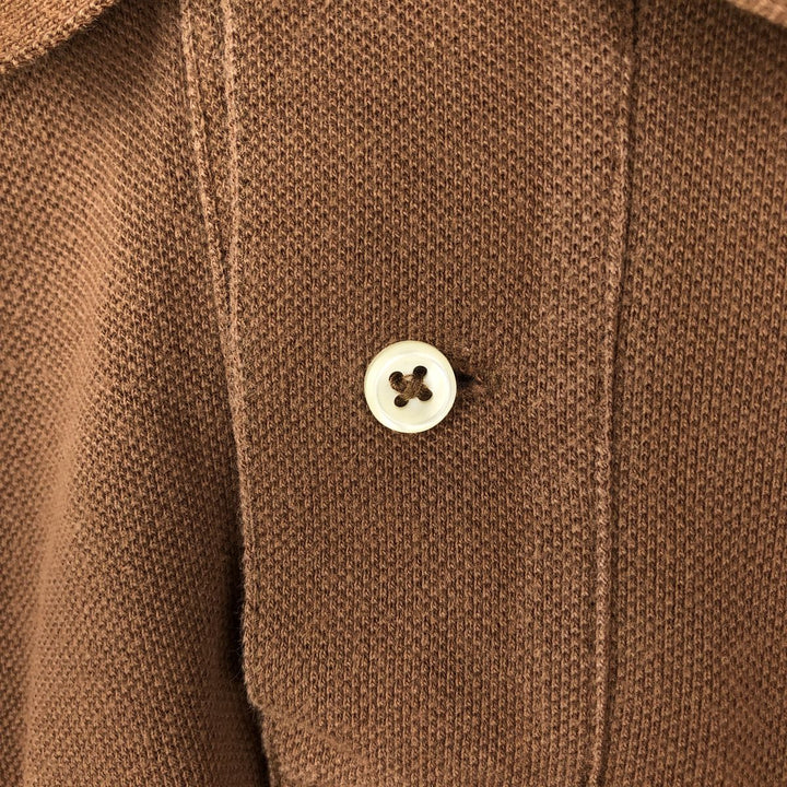 Ralph Lauren POLO by Ralph Lauren CUSTOM FIT short sleeve polo shirt, men's XL size cotton brown type Vintage Second Hand
