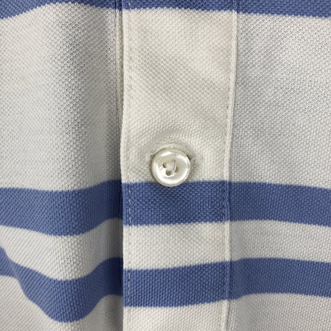 Ralph Lauren POLO by Ralph Lauren GOLF FIT Short-Sleeve Striped Polo Shirt, Men's Size L (approx.) unclear white type Vintage Second Hand