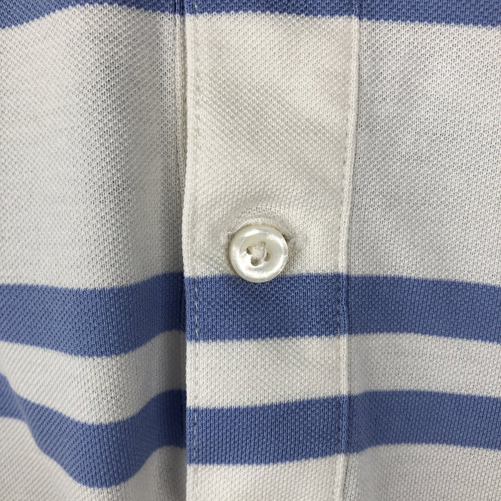 Ralph Lauren POLO by Ralph Lauren GOLF FIT Short-Sleeve Striped Polo Shirt, Men's Size L (approx.) unclear white type Vintage Second Hand