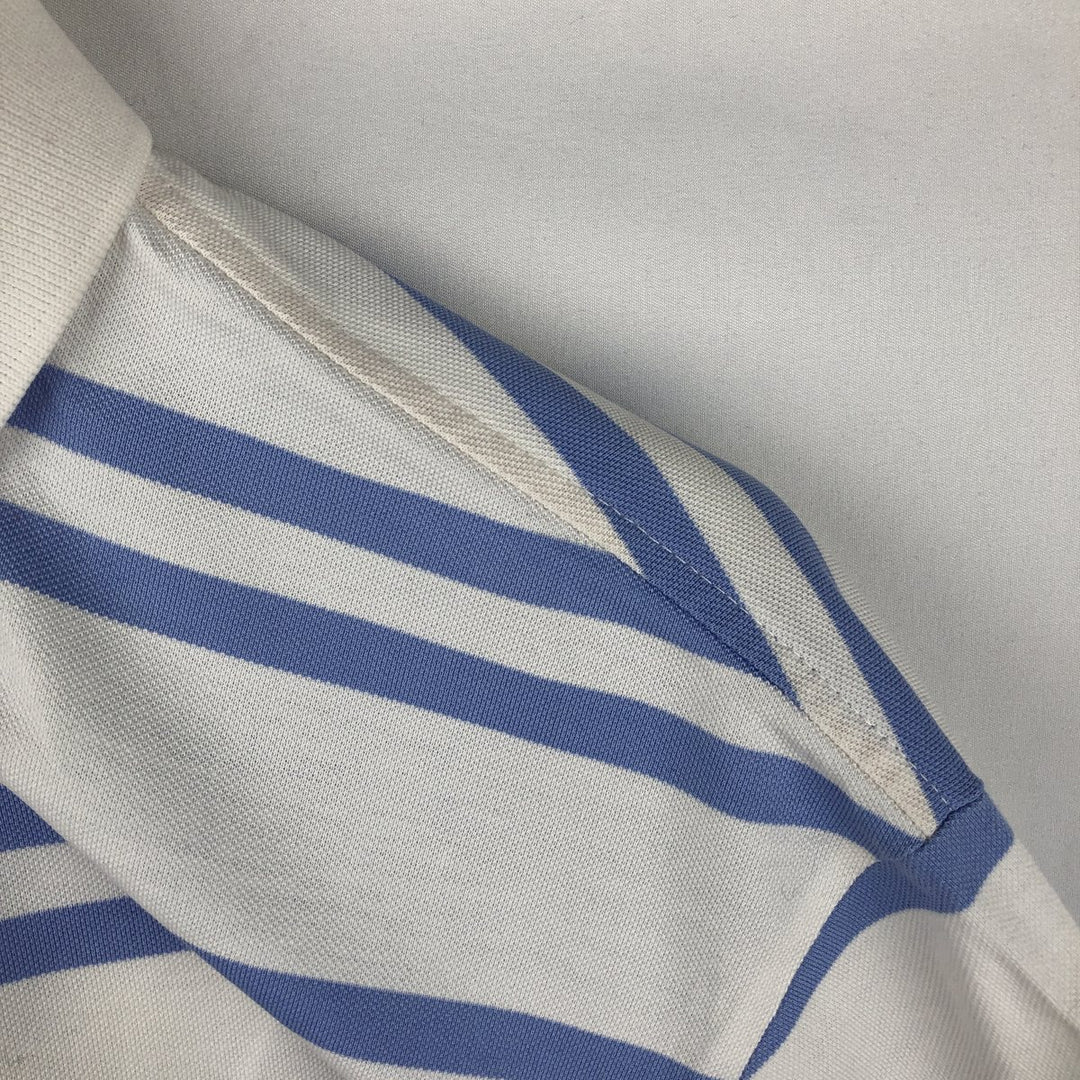 Ralph Lauren POLO by Ralph Lauren GOLF FIT Short-Sleeve Striped Polo Shirt, Men's Size L (approx.) unclear white type Vintage Second Hand
