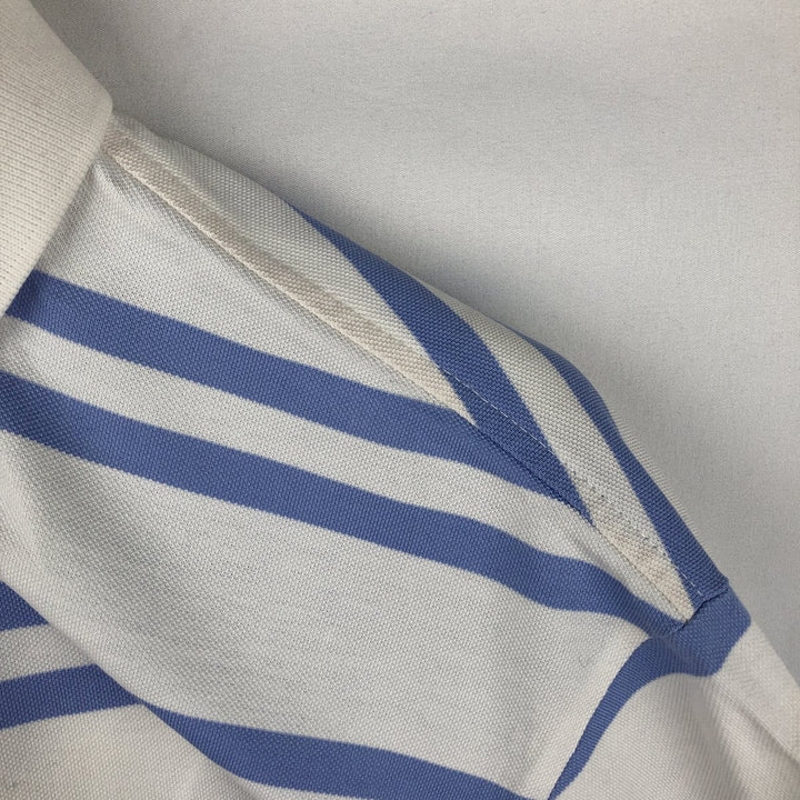 Ralph Lauren POLO by Ralph Lauren GOLF FIT Short-Sleeve Striped Polo Shirt, Men's Size L (approx.) unclear white type Vintage Second Hand