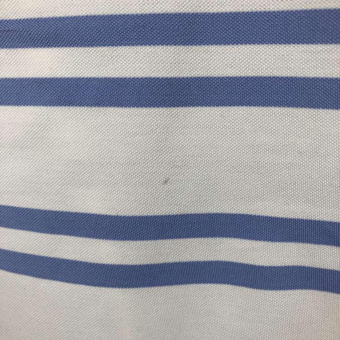 Ralph Lauren POLO by Ralph Lauren GOLF FIT Short-Sleeve Striped Polo Shirt, Men's Size L (approx.) unclear white type Vintage Second Hand