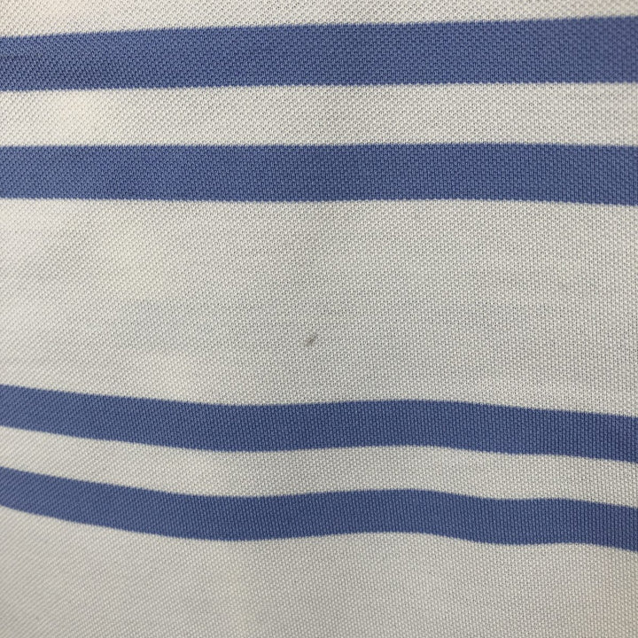 Ralph Lauren POLO by Ralph Lauren GOLF FIT Short-Sleeve Striped Polo Shirt, Men's Size L (approx.) unclear white type Vintage Second Hand