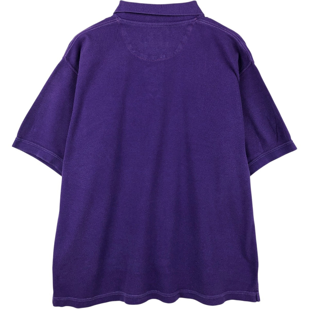 Ralph Lauren CHAPS short sleeve polo shirt, men's size L cotton purple type Vintage Second Hand