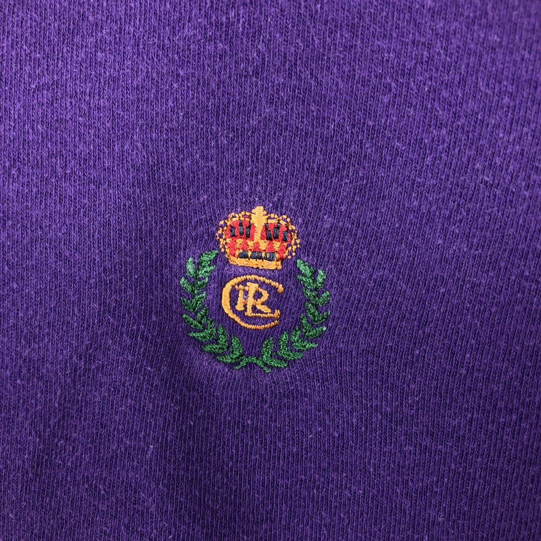 Ralph Lauren CHAPS short sleeve polo shirt, men's size L cotton purple type Vintage Second Hand