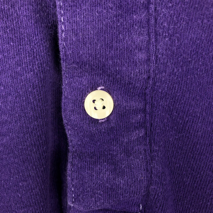 Ralph Lauren CHAPS short sleeve polo shirt, men's size L cotton purple type Vintage Second Hand