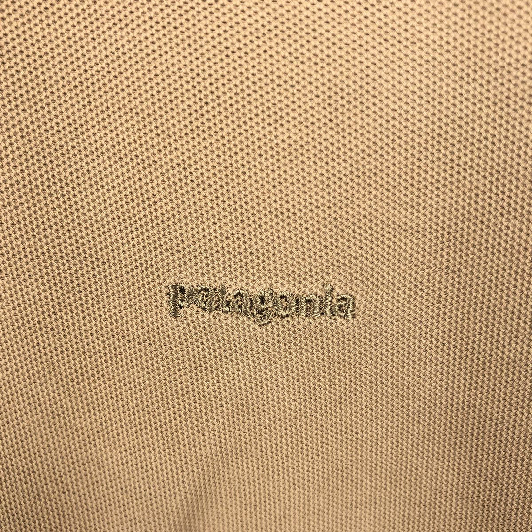 2000'S Patagonia Organic Cotton Short-Sleeve Polo Shirt, Men's Size M (approx.) cotton Beige type Vintage Second Hand