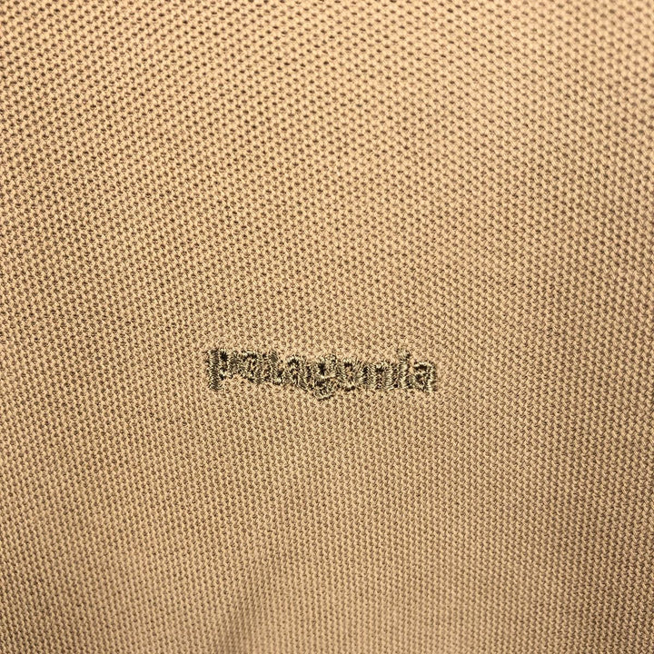 2000'S Patagonia Organic Cotton Short-Sleeve Polo Shirt, Men's Size M (approx.) cotton Beige type Vintage Second Hand
