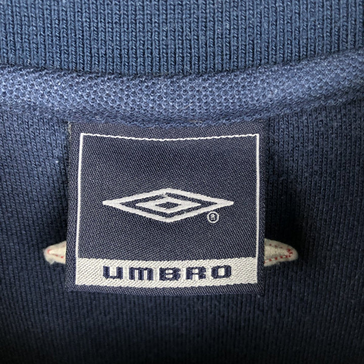UMBRO short sleeve polo shirt, men's size L unclear navy blue type Vintage Second Hand