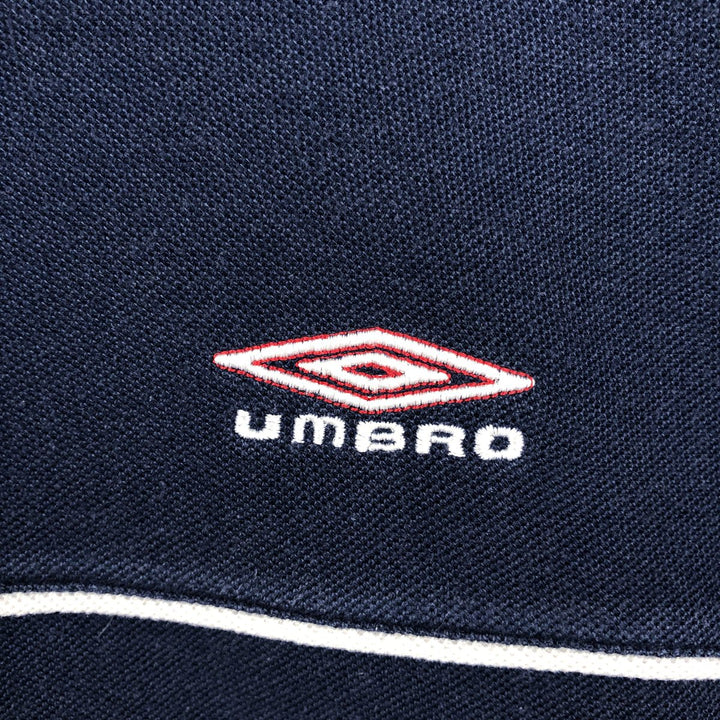 UMBRO short sleeve polo shirt, men's size L unclear navy blue type Vintage Second Hand