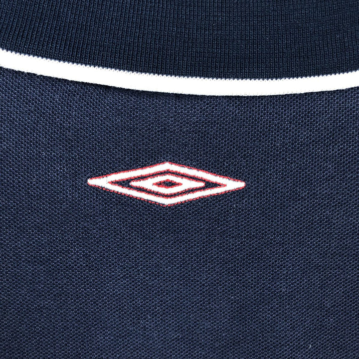 UMBRO short sleeve polo shirt, men's size L unclear navy blue type Vintage Second Hand