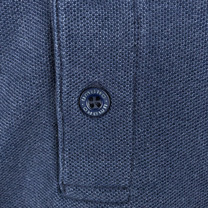 UMBRO short sleeve polo shirt, men's size L unclear navy blue type Vintage Second Hand