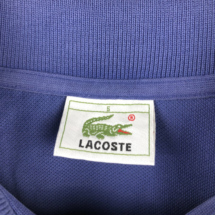 Lacoste LACOSTE Short Sleeve Polo Shirt Size 5 Men's L cotton blue type Vintage Second Hand