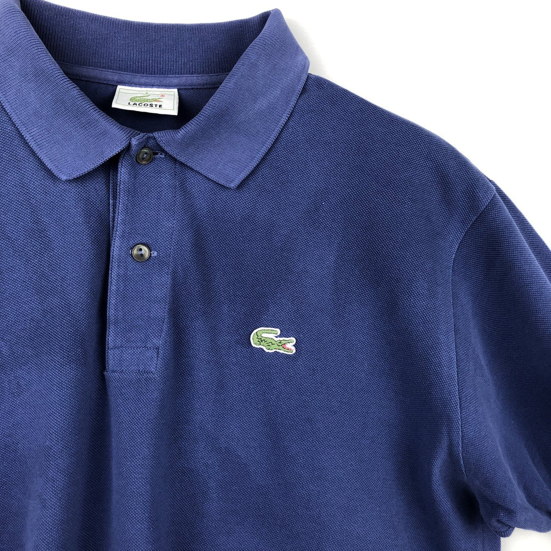 Lacoste LACOSTE Short Sleeve Polo Shirt Size 5 Men's L cotton blue type Vintage Second Hand