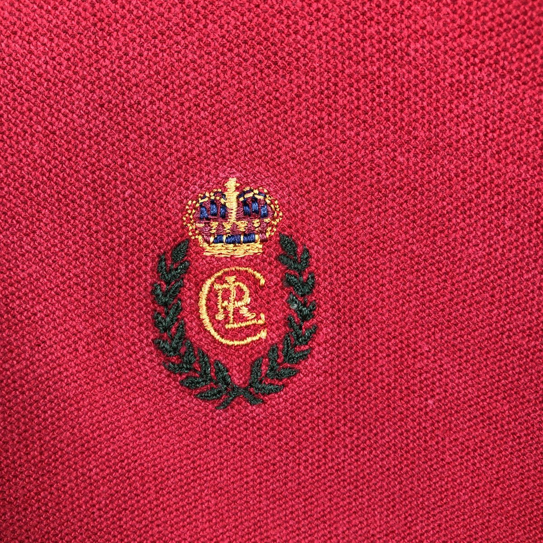 Ralph Lauren CHAPS Short-Sleeve Polo Shirt, Men's Size M (approx.) cotton red type Vintage Second Hand