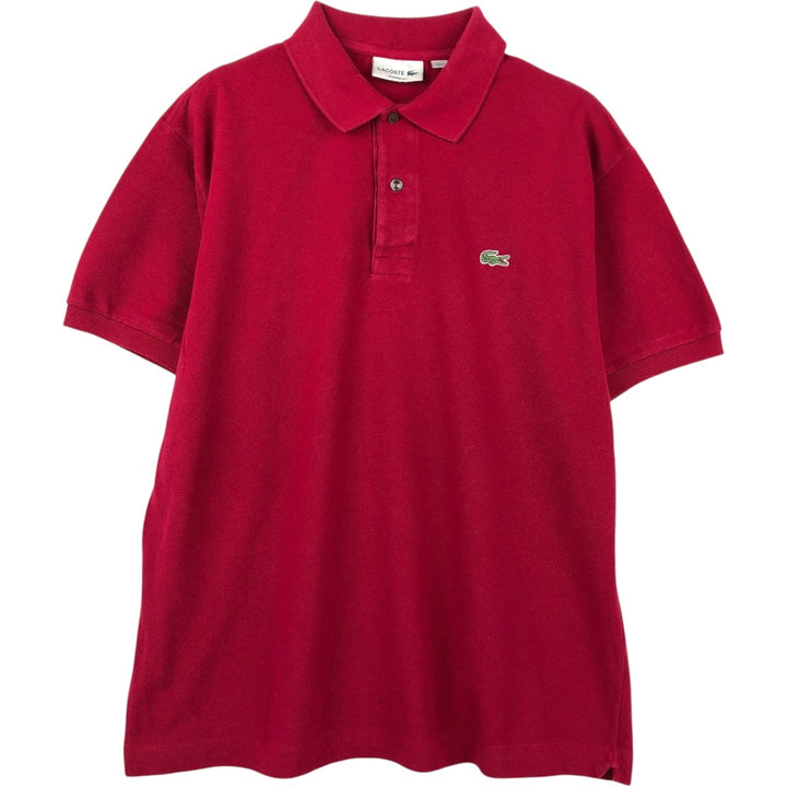 Lacoste Classic Fit short sleeve polo shirt, men's XL size cotton red type Vintage Second Hand